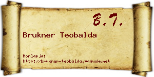 Brukner Teobalda névjegykártya